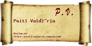 Peitl Valéria névjegykártya